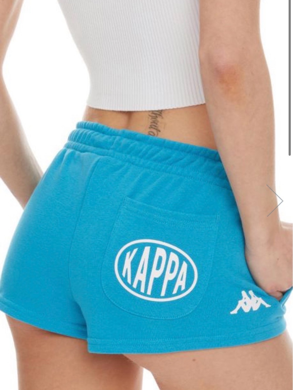Kappa Women's Bright Aqua Logo Athletic Shorts